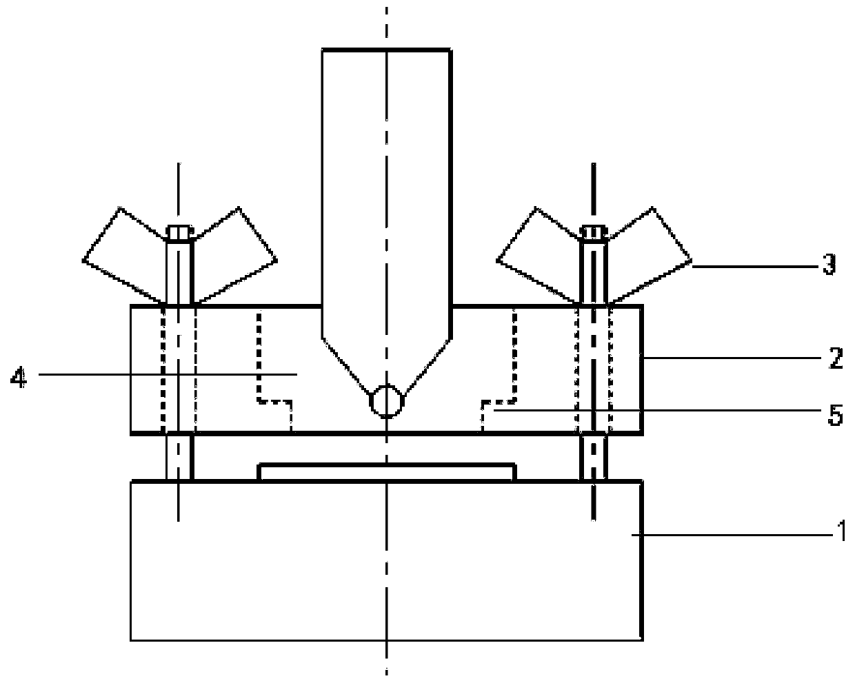 Special thin plate clamping device for manufacturing metal material indentations