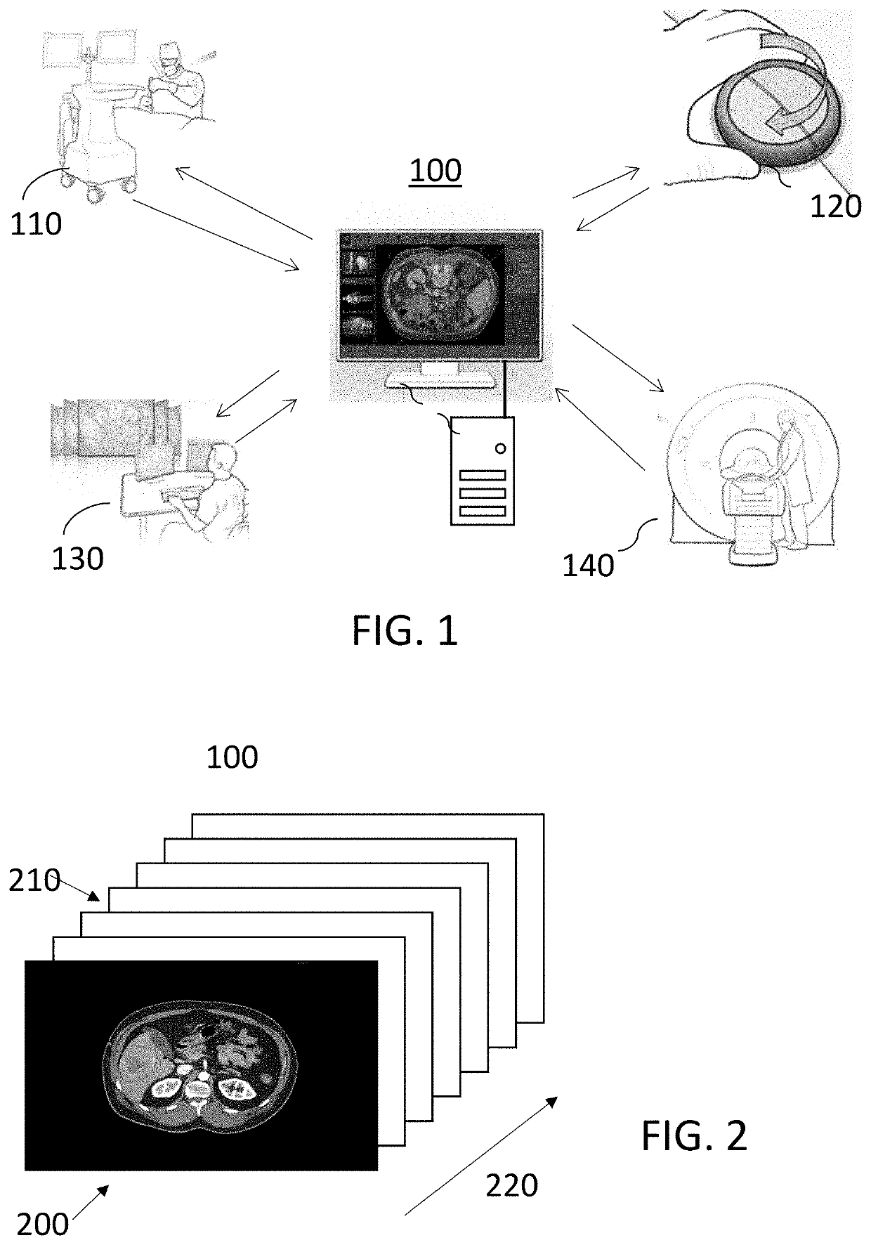 Visualization of three-dimensional image data on a two-dimensional image