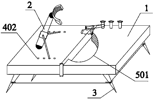 An anti-tilt tree support device for municipal greening