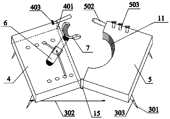 An anti-tilt tree support device for municipal greening