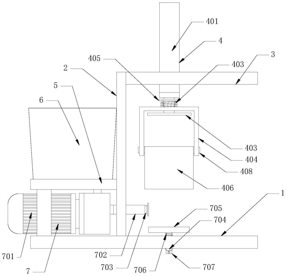 Constructional engineering brick pressing device with automatic feeding function