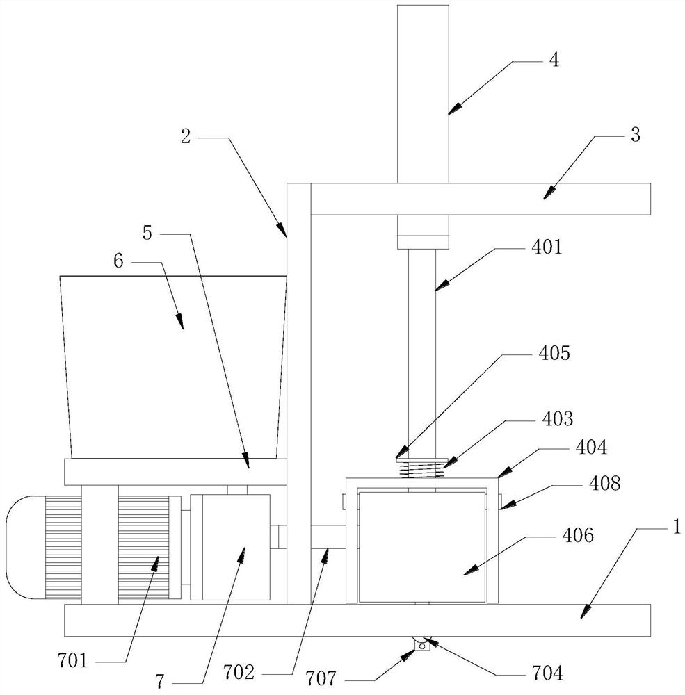 Constructional engineering brick pressing device with automatic feeding function