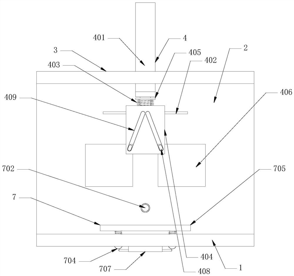 Constructional engineering brick pressing device with automatic feeding function