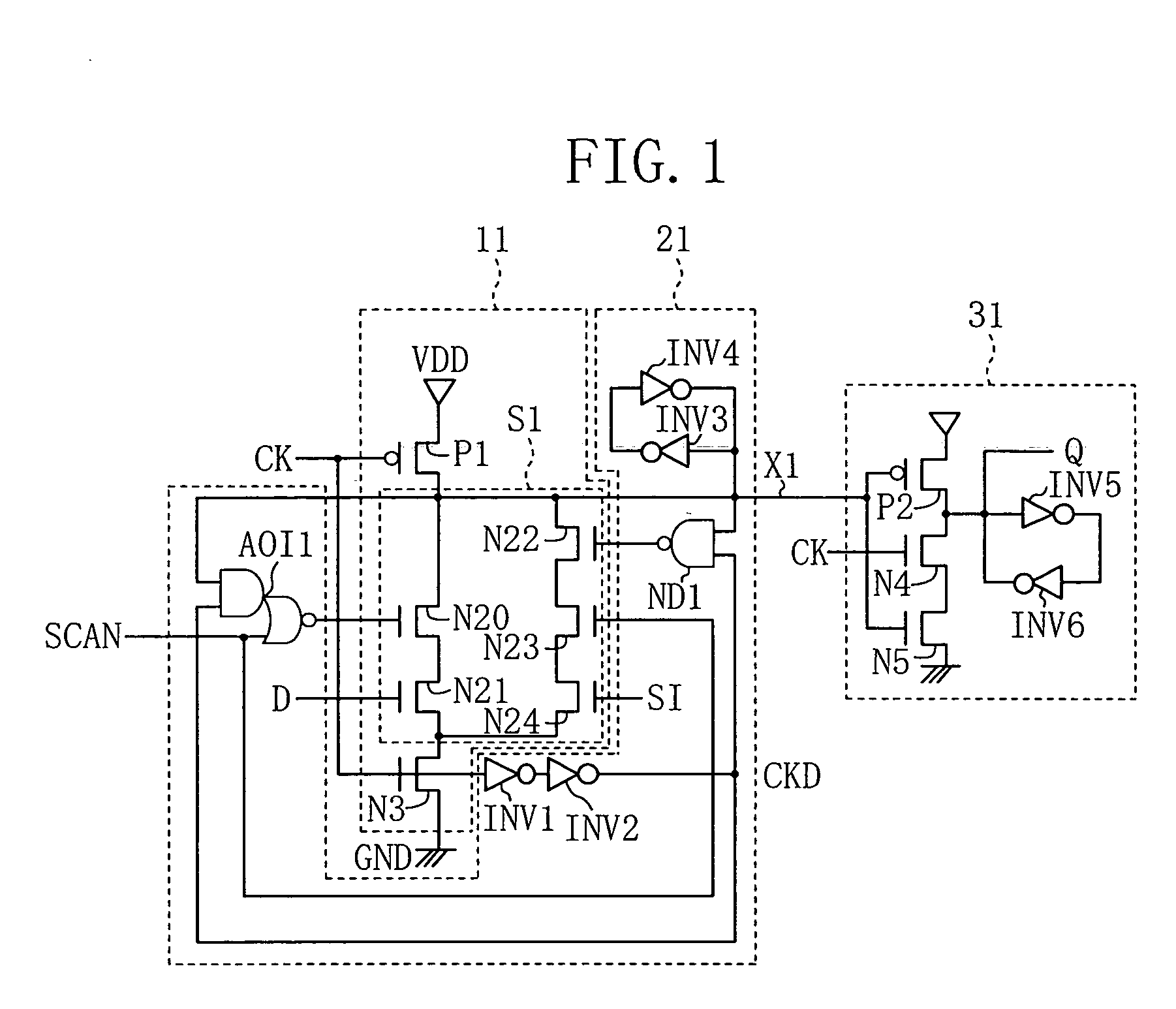 Scan flip flop, semiconductor device, and production method of semiconductor device