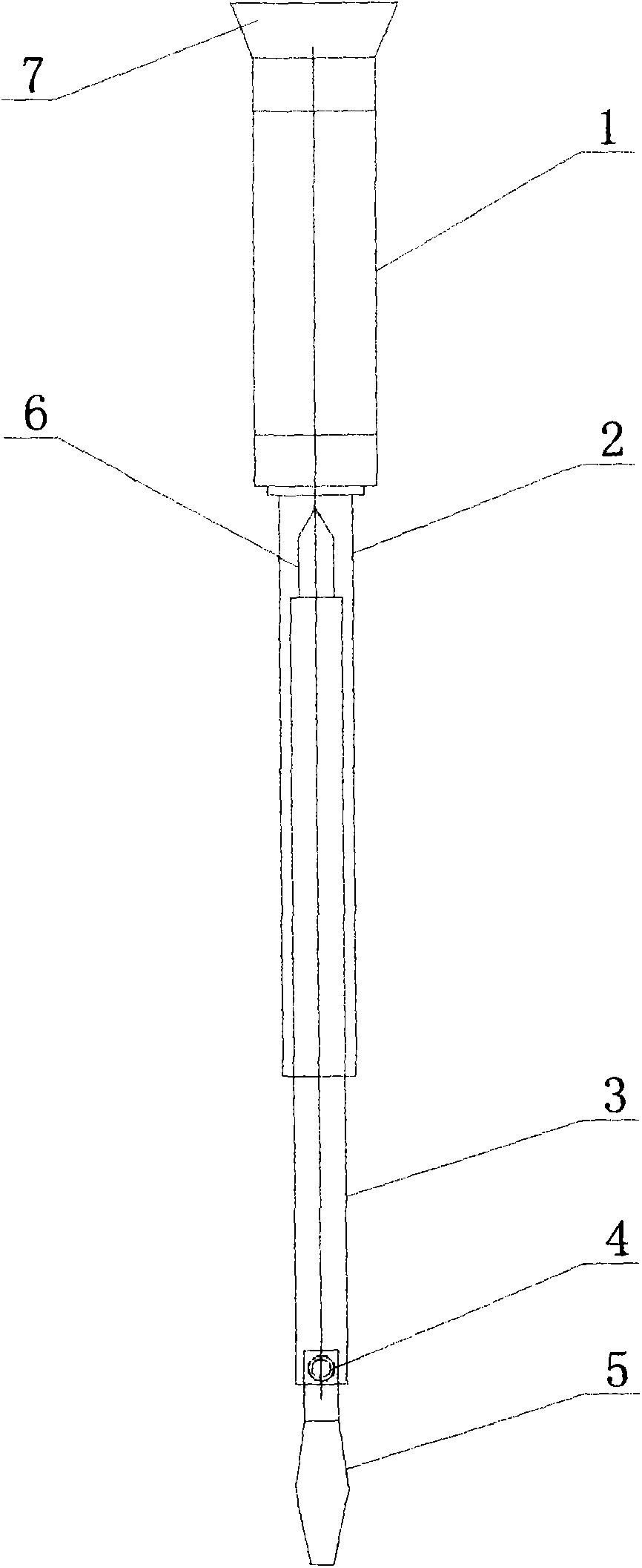 Telescopic screwdriver with movable screwdriver bit