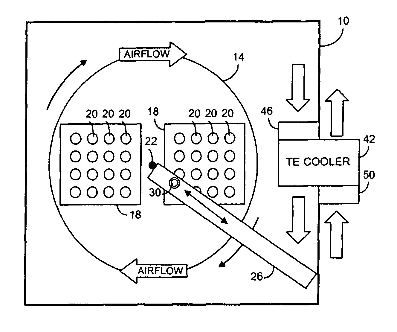 Apparatus for reducing variation in sample temperatures in a liquid chromatography system