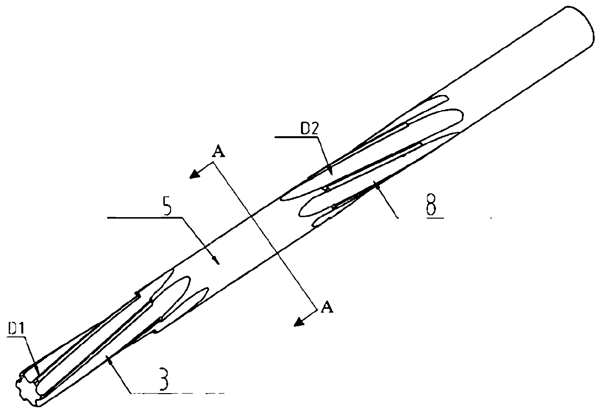 Multi-section forming reamer for processing automobile valve sleeve