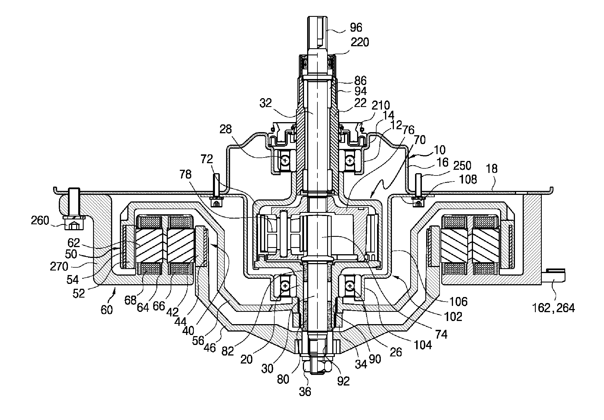 Washing machine driving device, washing machine having same, and control method therefor