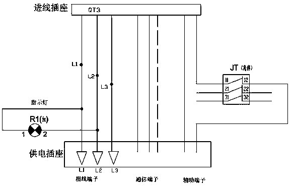 Shore power interface box suitable for ship mooring power supply