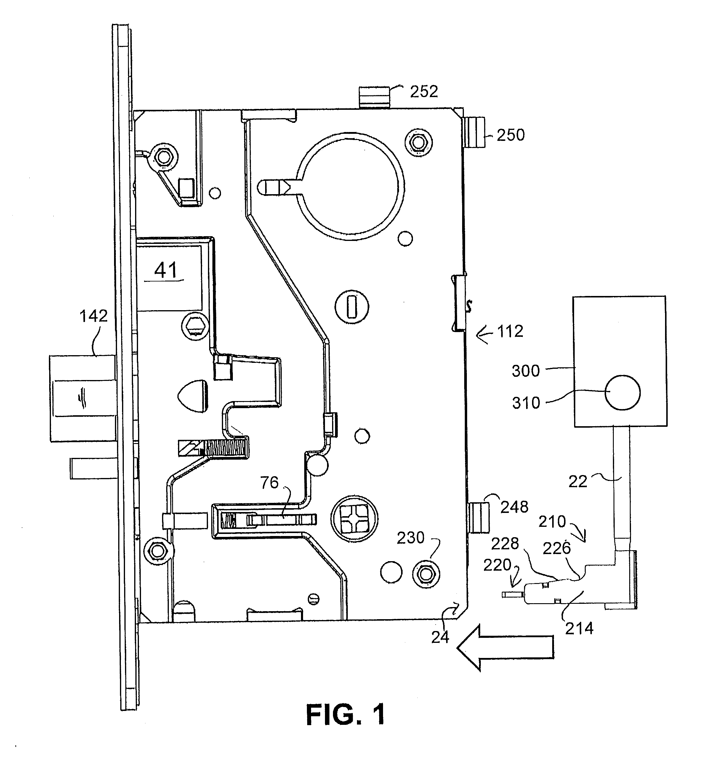 Locking device with configurable electrical connector key and internal circuit board for electronic door locks