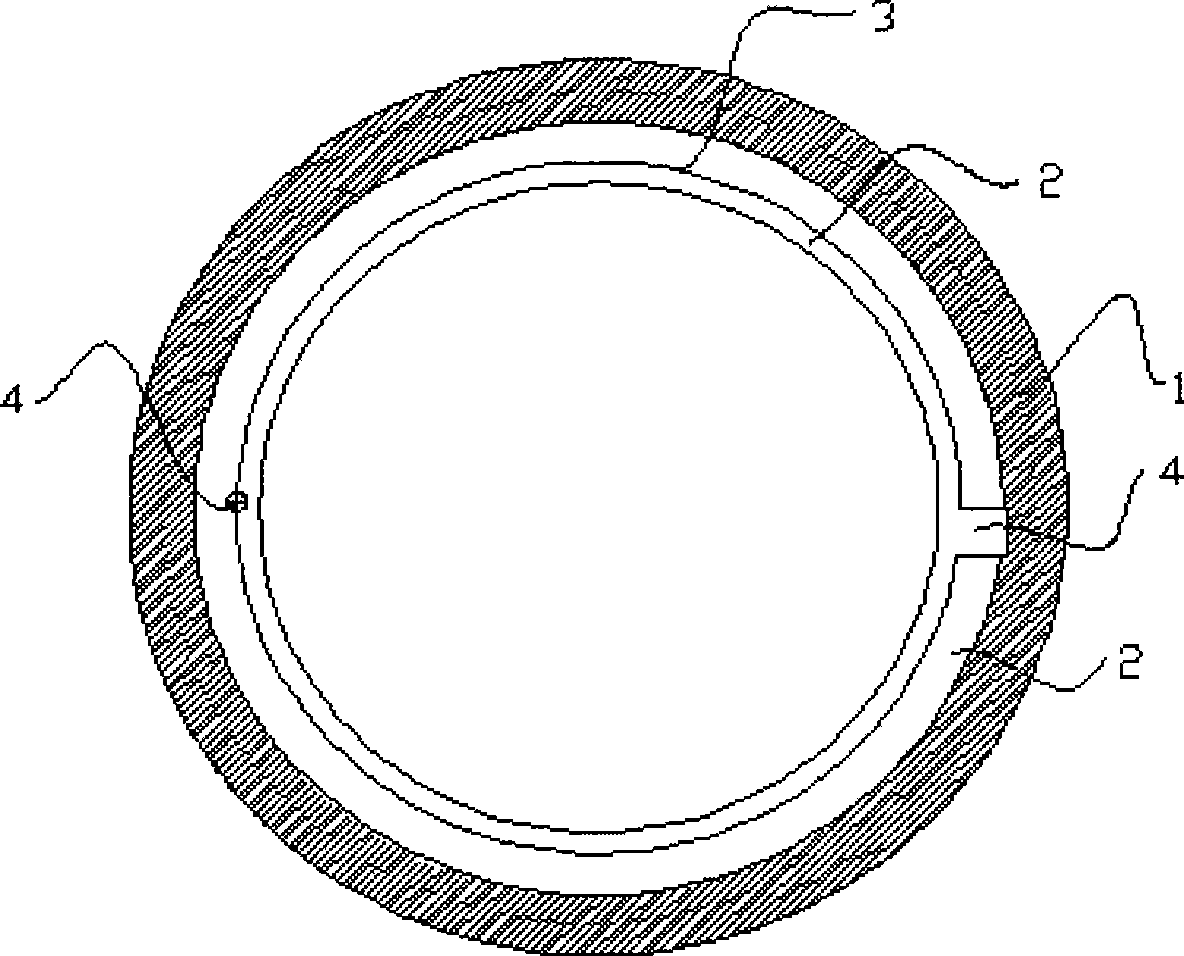 Hot diaphragm type ultrahigh molecular weight polyethylene composite oil pumping pipe