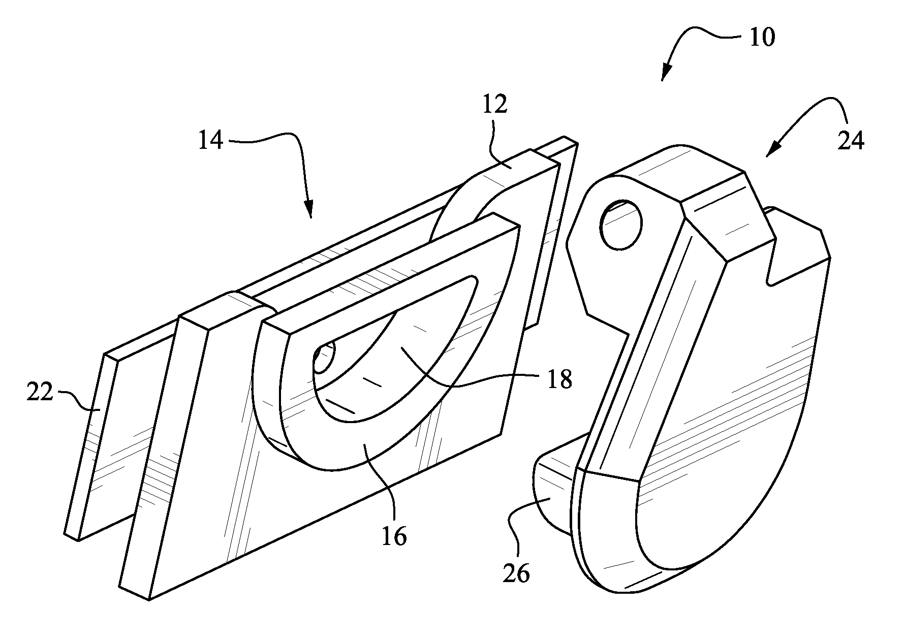 Hinge pocket for glass windshield