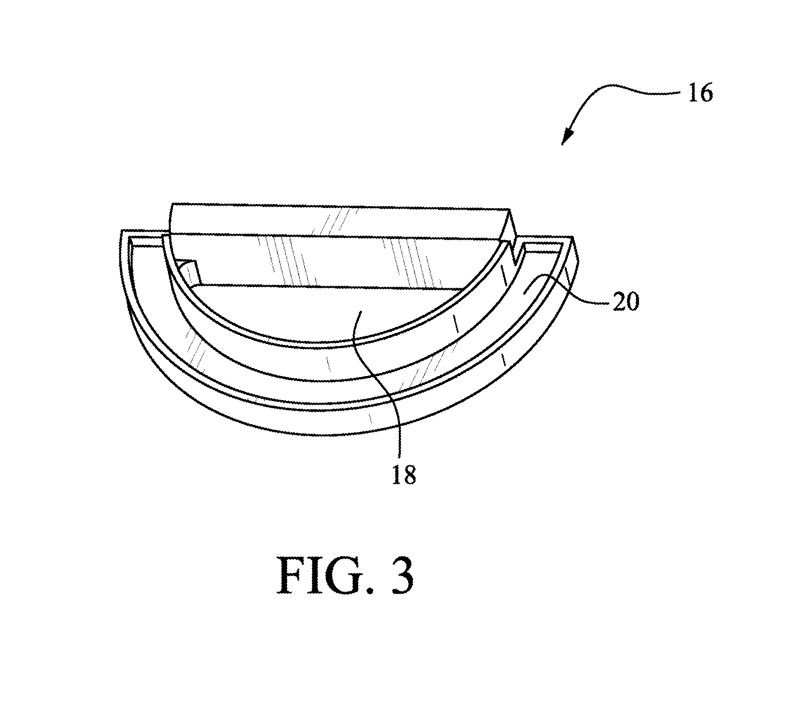 Hinge pocket for glass windshield