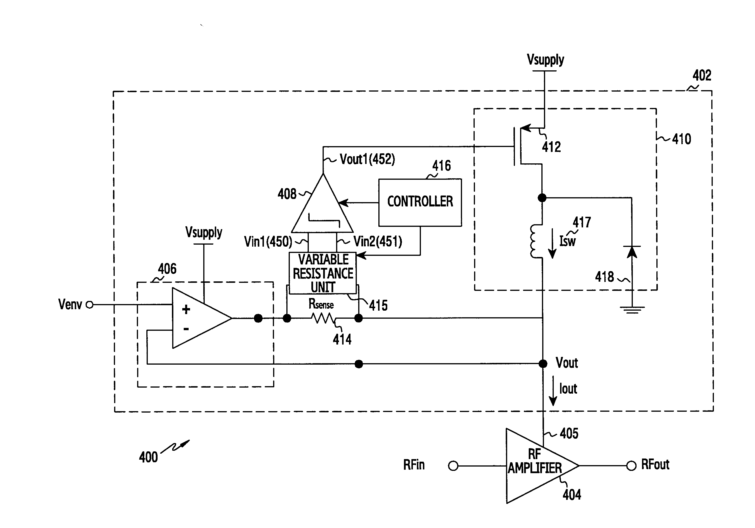 Power amplification device and method