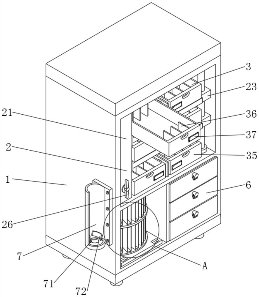 Information engineering supervision drawing storage device convenient to use