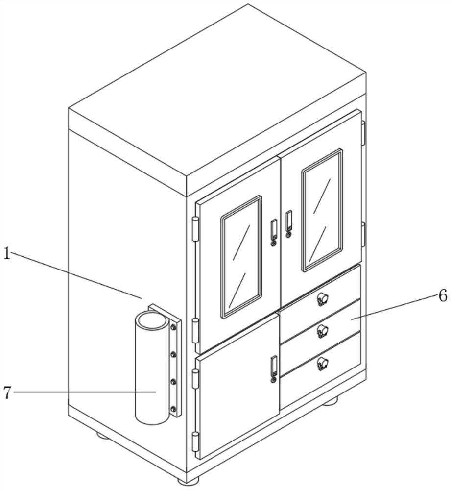 Information engineering supervision drawing storage device convenient to use