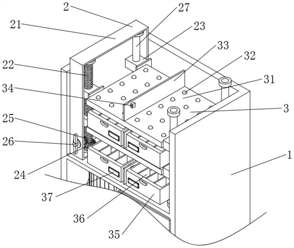 Information engineering supervision drawing storage device convenient to use