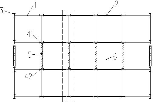 Swinging type self-centering steel frame and concrete shear wall anti-seismic system