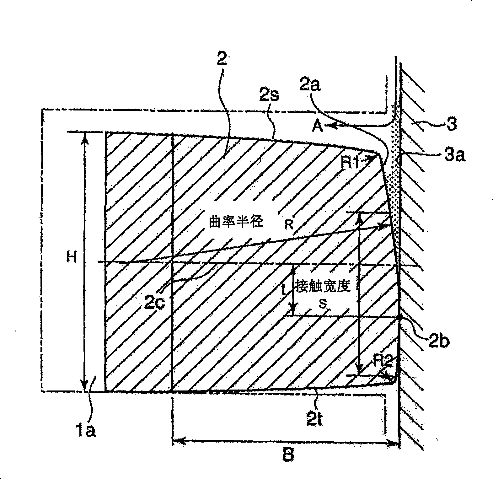 Piston ring of reciprocating engine