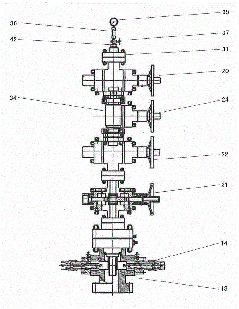 Blowout control tubing head and oil and gas wellhead device