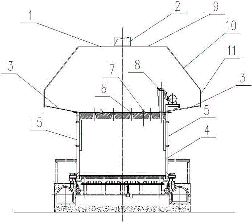 Compact type collection device and method for dissipated smoke dust of coke oven