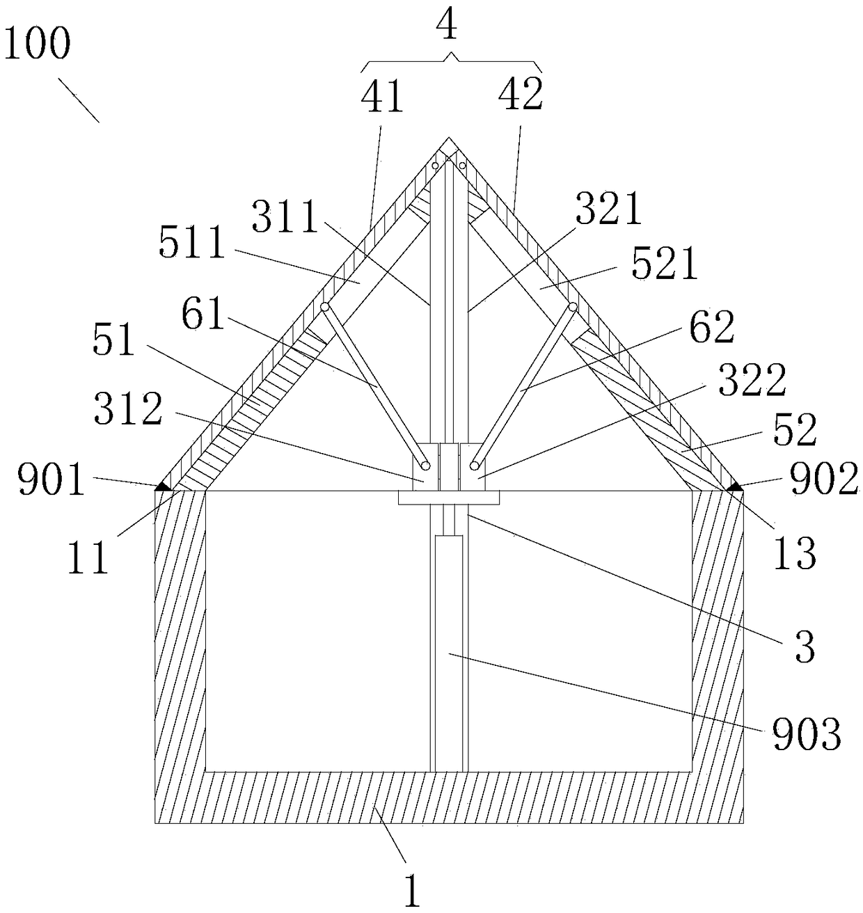 Automatic windproof photovoltaic device