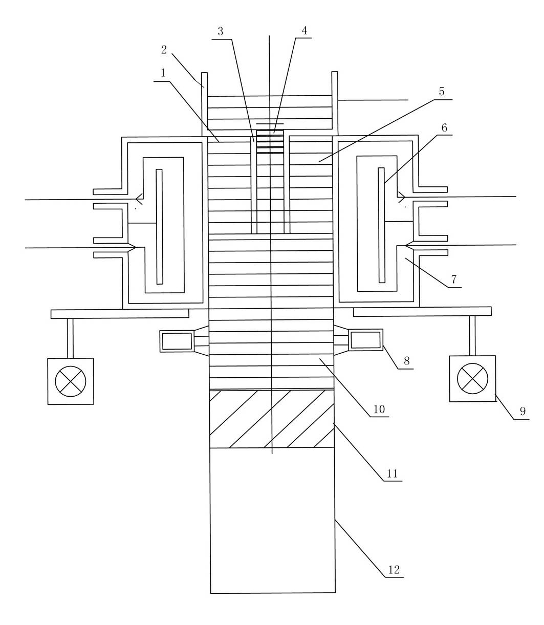 Oxygen-free copper strip horizontal electromagnetic casting device