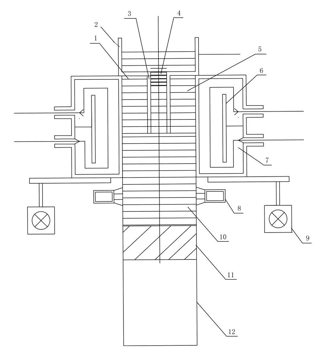 Oxygen-free copper strip horizontal electromagnetic casting device