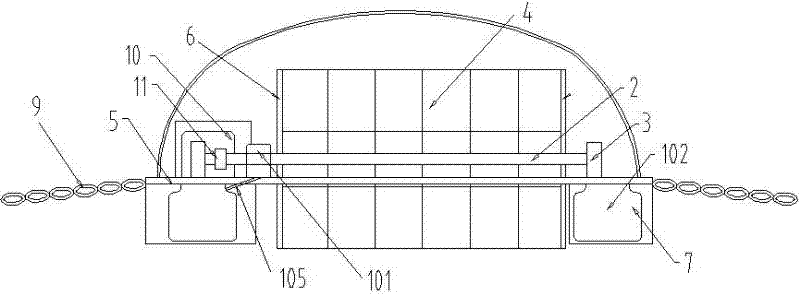 Water wheel type tidal power bidirectional generating device floating on water