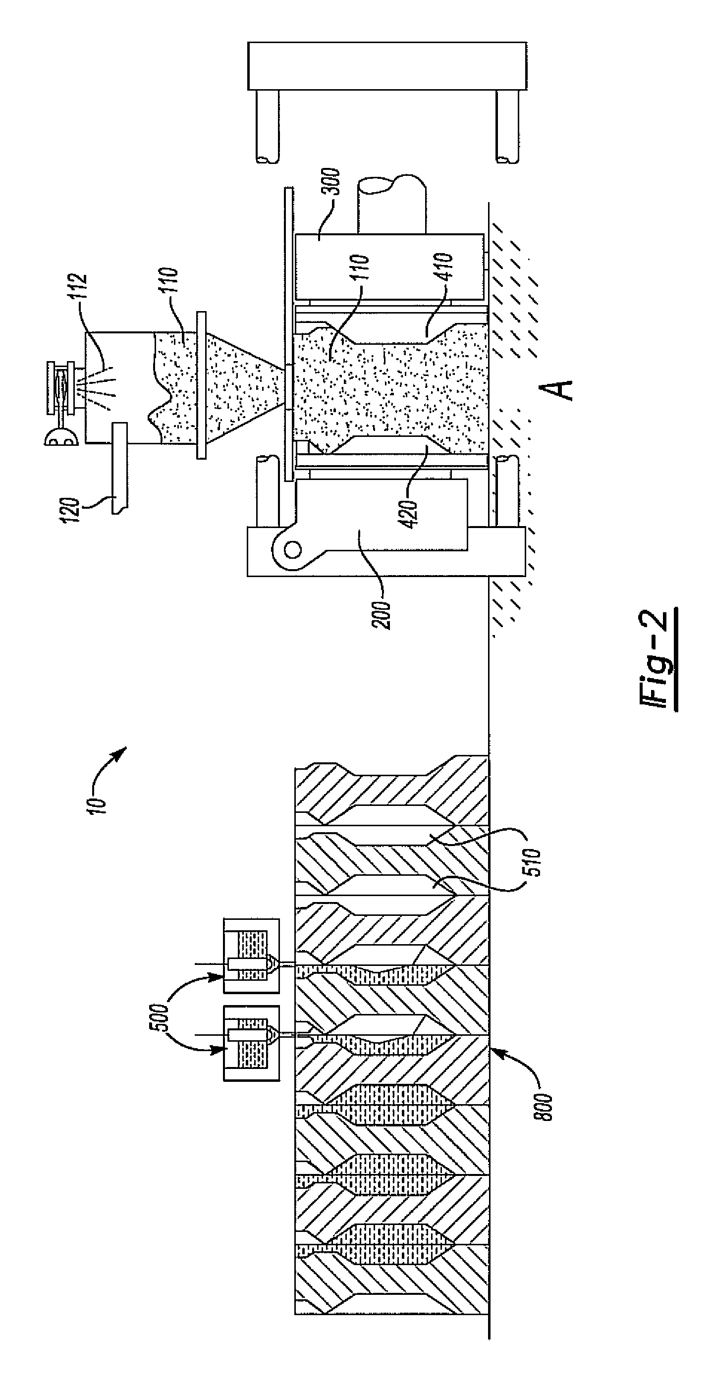 Molding and casting machine