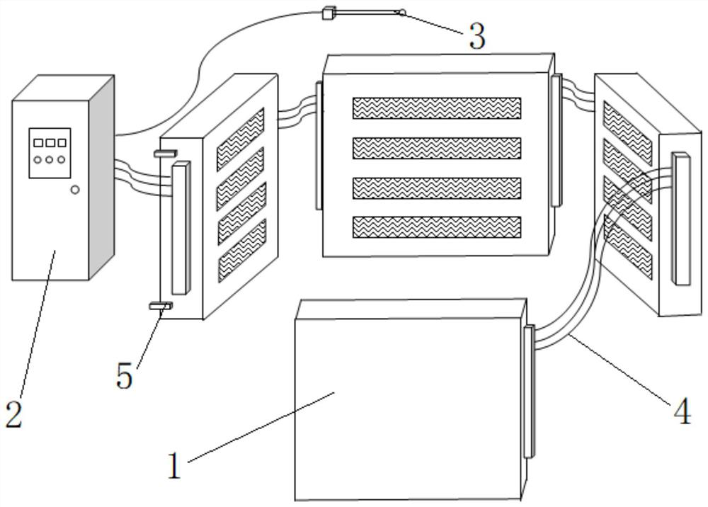 Molten carbonate fuel cell stack heating device and working method thereof