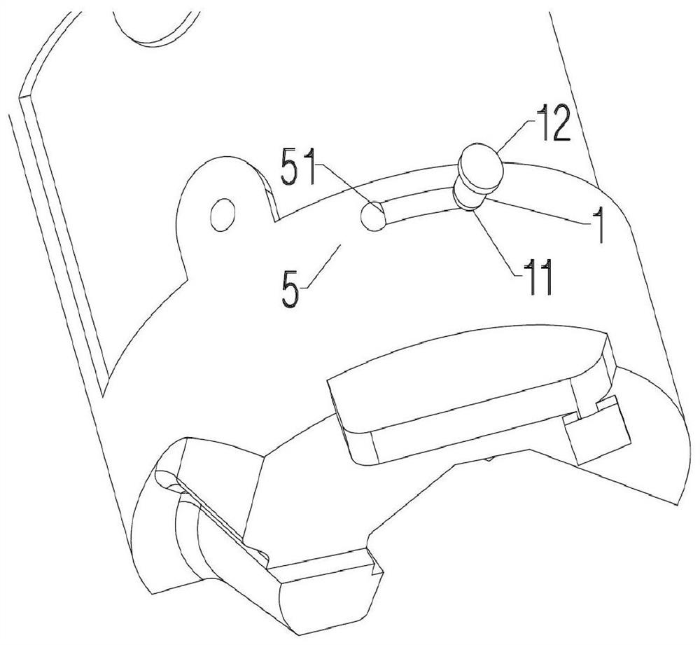 Lifting pin elastic limiting mechanism of slewing mechanism