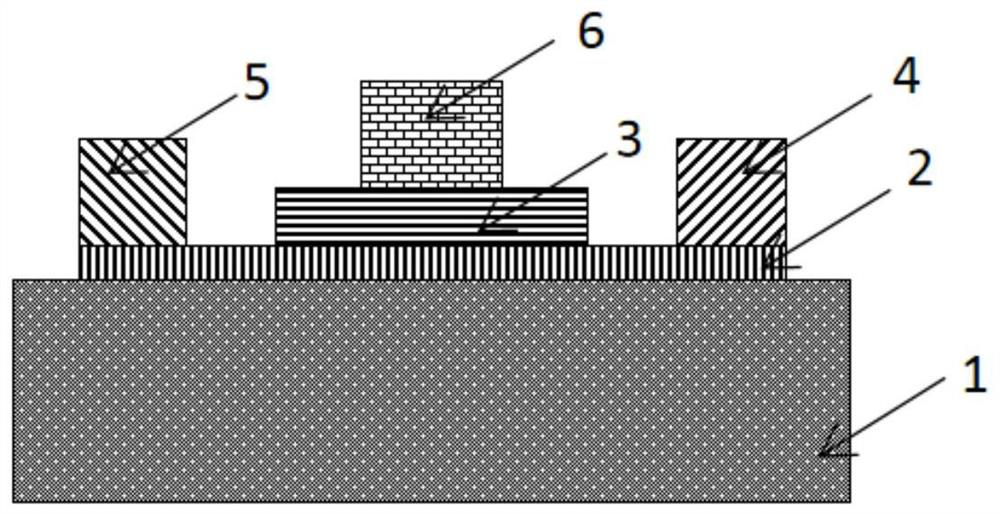 Junction field effect transistor based on tungsten disulfide/gallium antimonide and preparation method thereof