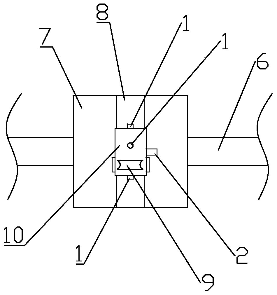 Laser pointing rock drilling device