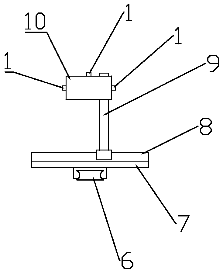 Laser pointing rock drilling device