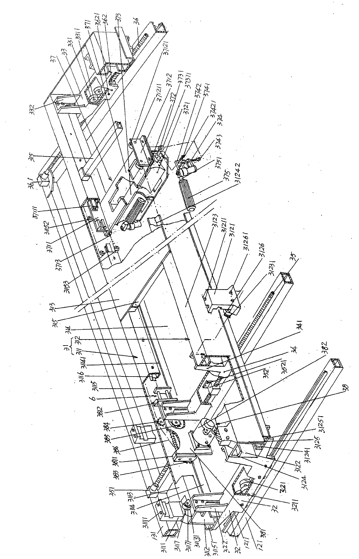 Water hose collecting and laying firefighting truck