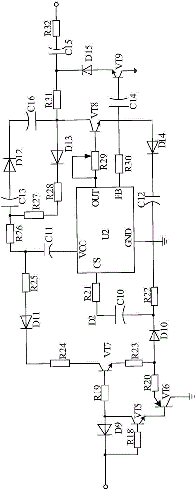 Loss suppression type oscillation control system of energy-saving power grid