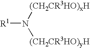 Antimicrobial compositions including carboxylic acids and alkoxylated amines