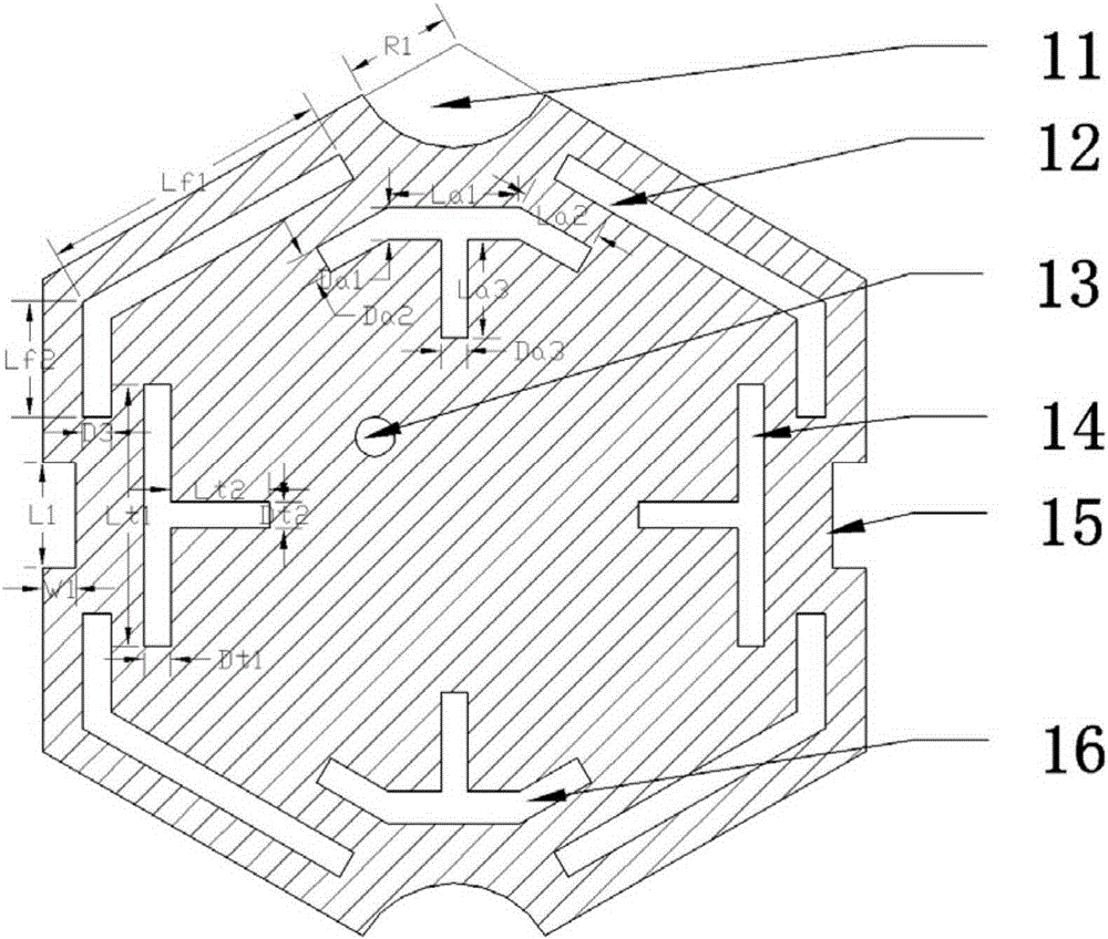 T-shaped/inclined-L-shaped current guide slit dual-frequency broadband dual-circular polarization microstrip laminated antenna