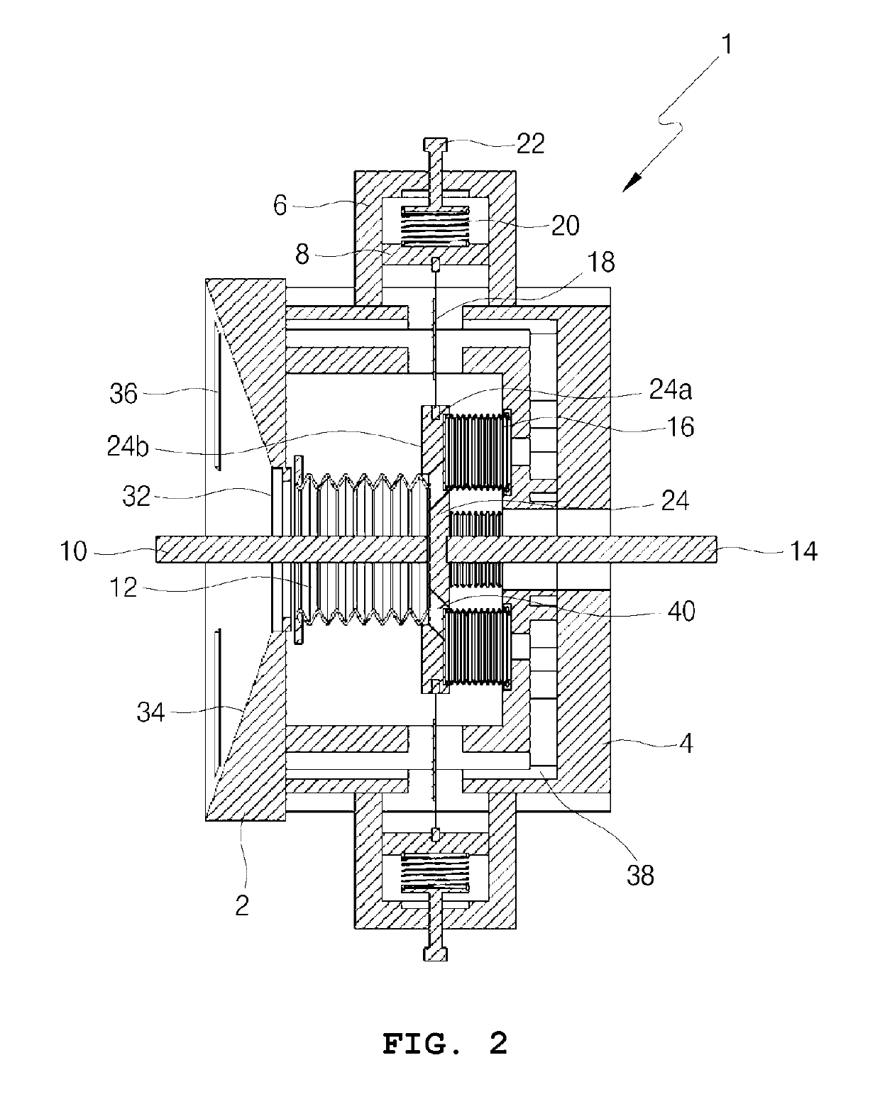 Pressure-compensated load transfer device