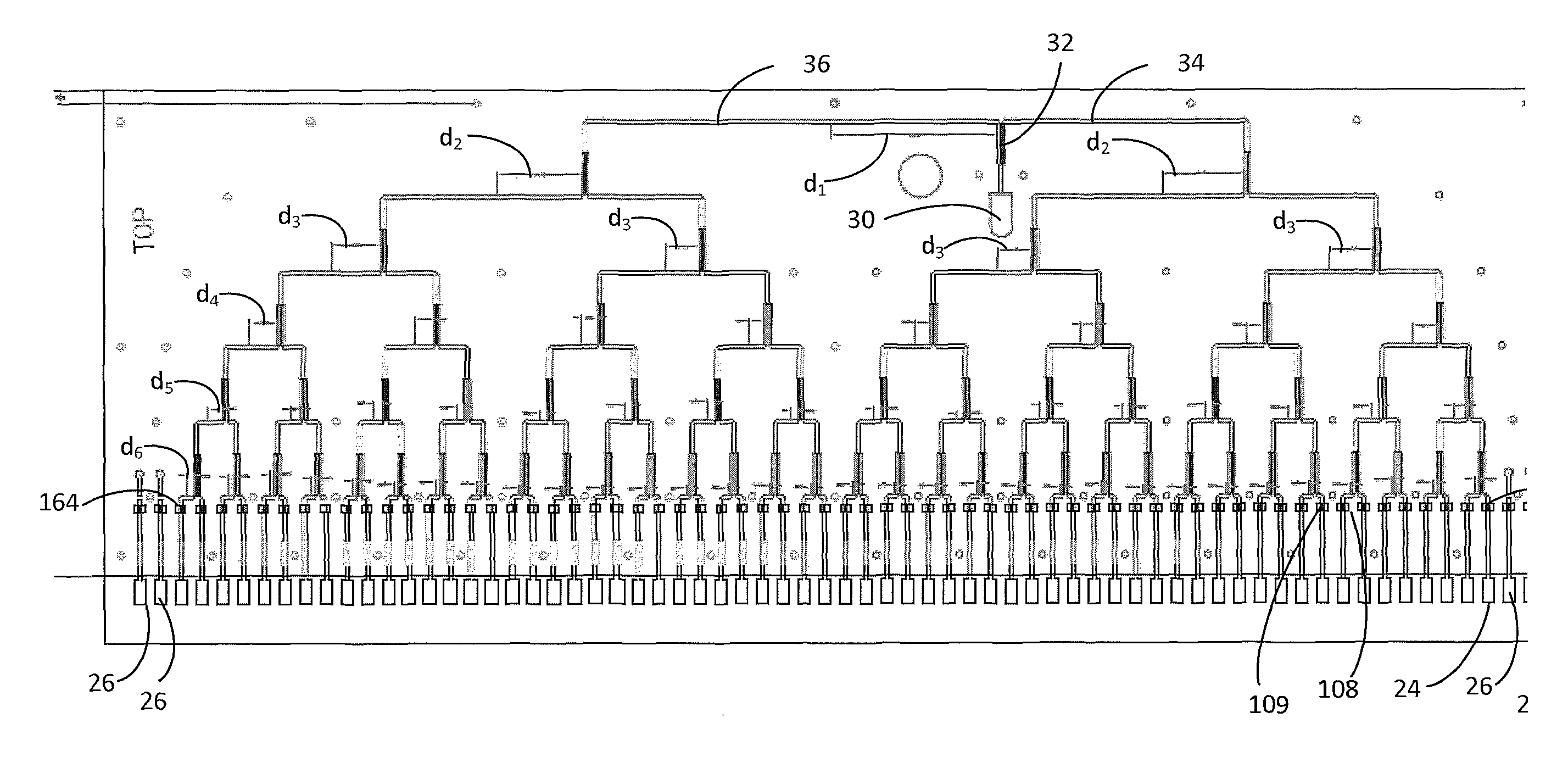 Feed network and electromagnetic radiation source