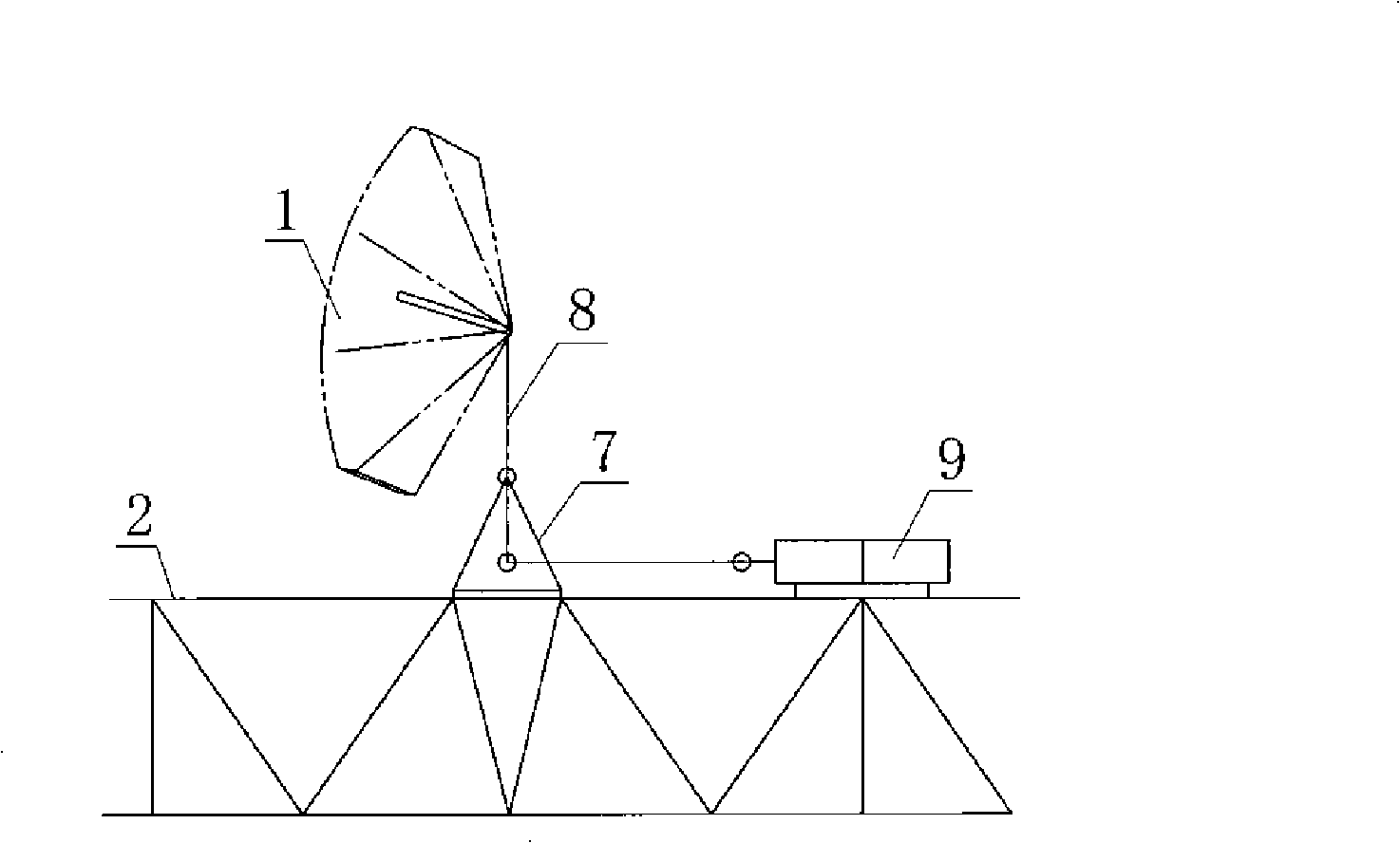 Slewing supporting device for array type solar light-heat power-generation collecting device