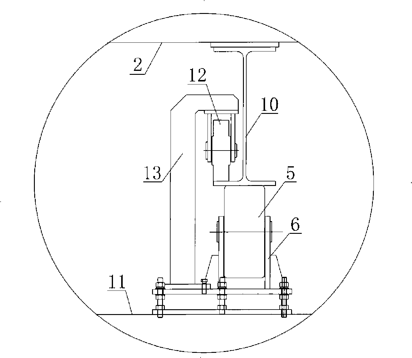 Slewing supporting device for array type solar light-heat power-generation collecting device