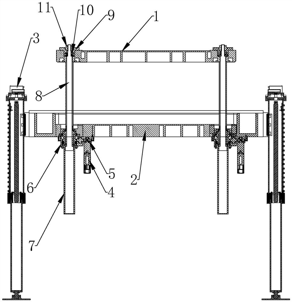 Double-layer platform leveling device