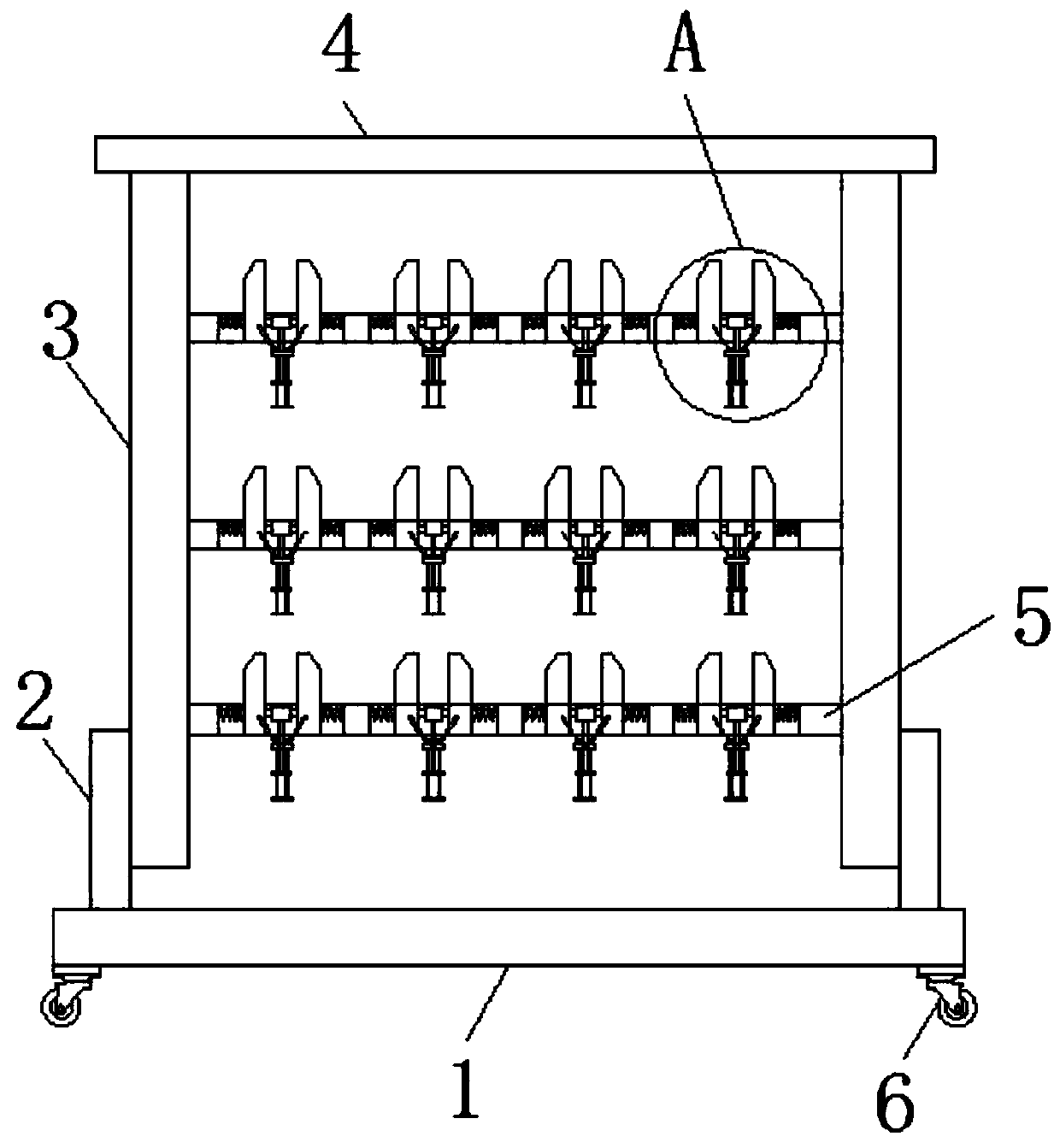 Right front wheel brow station circulating device