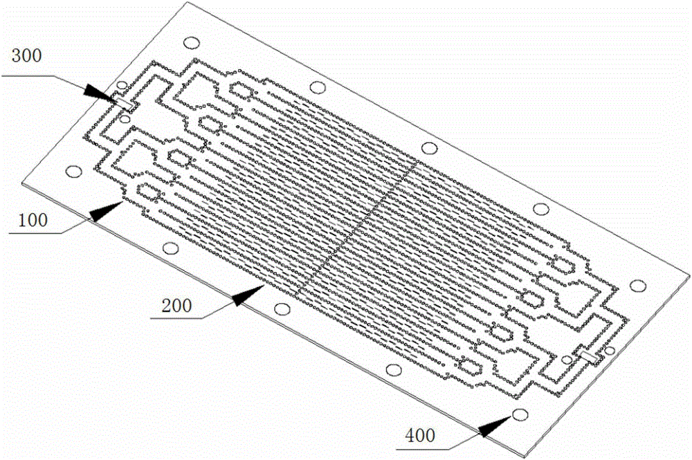 Medium waveguide crack array antenna with series feed of metal hollow waveguide