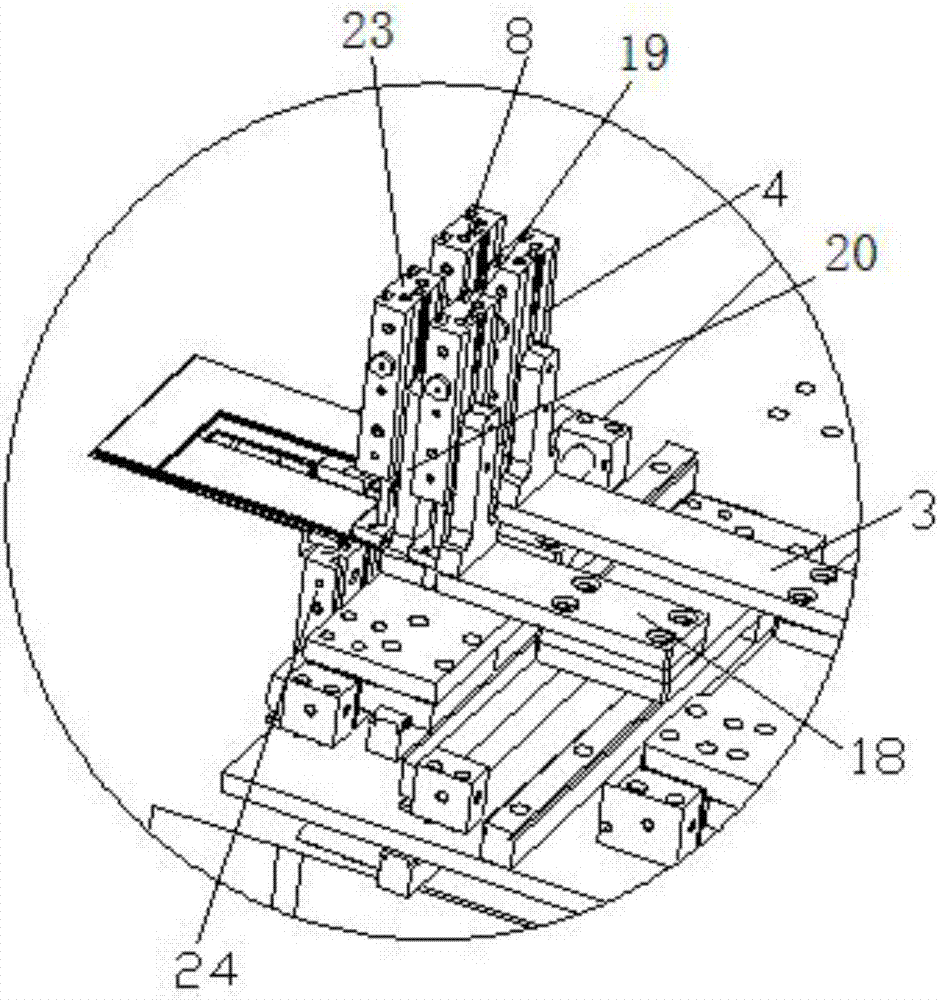 An integrated device for a label feeding machine