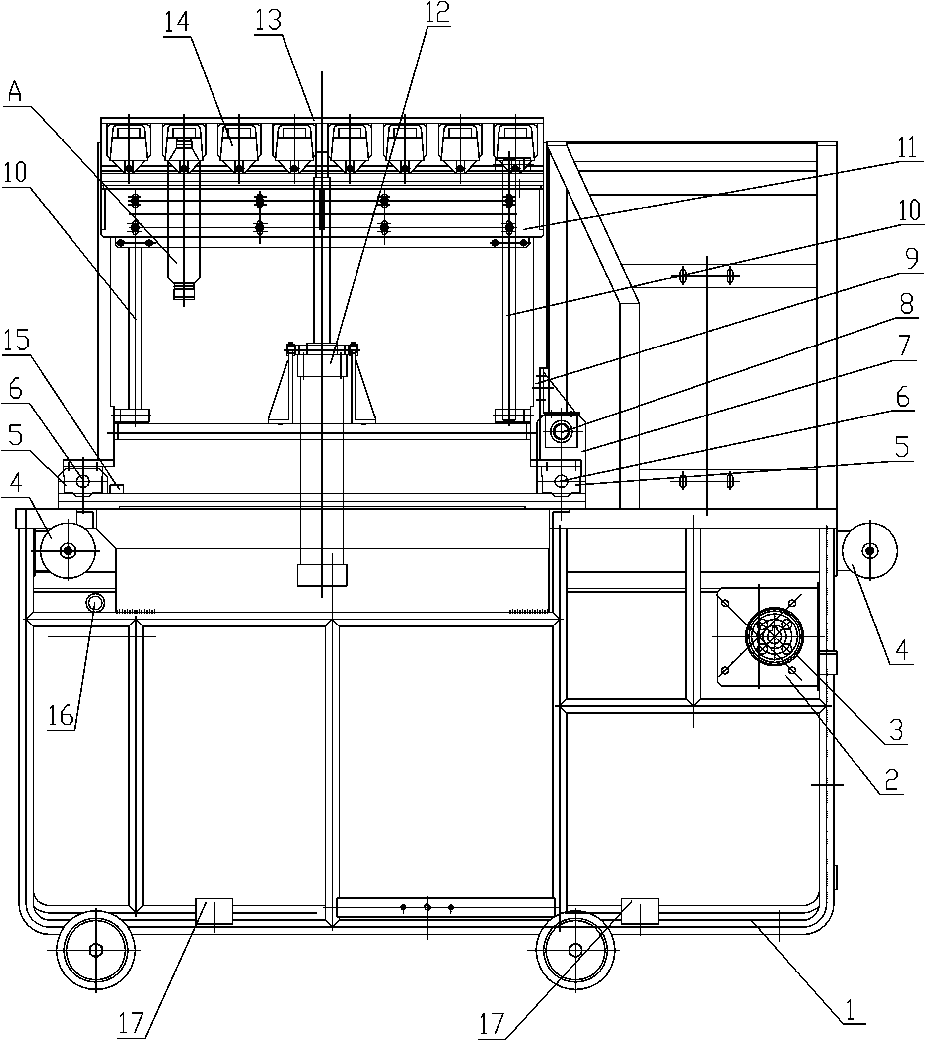 Intermittent automatic tube drawing device