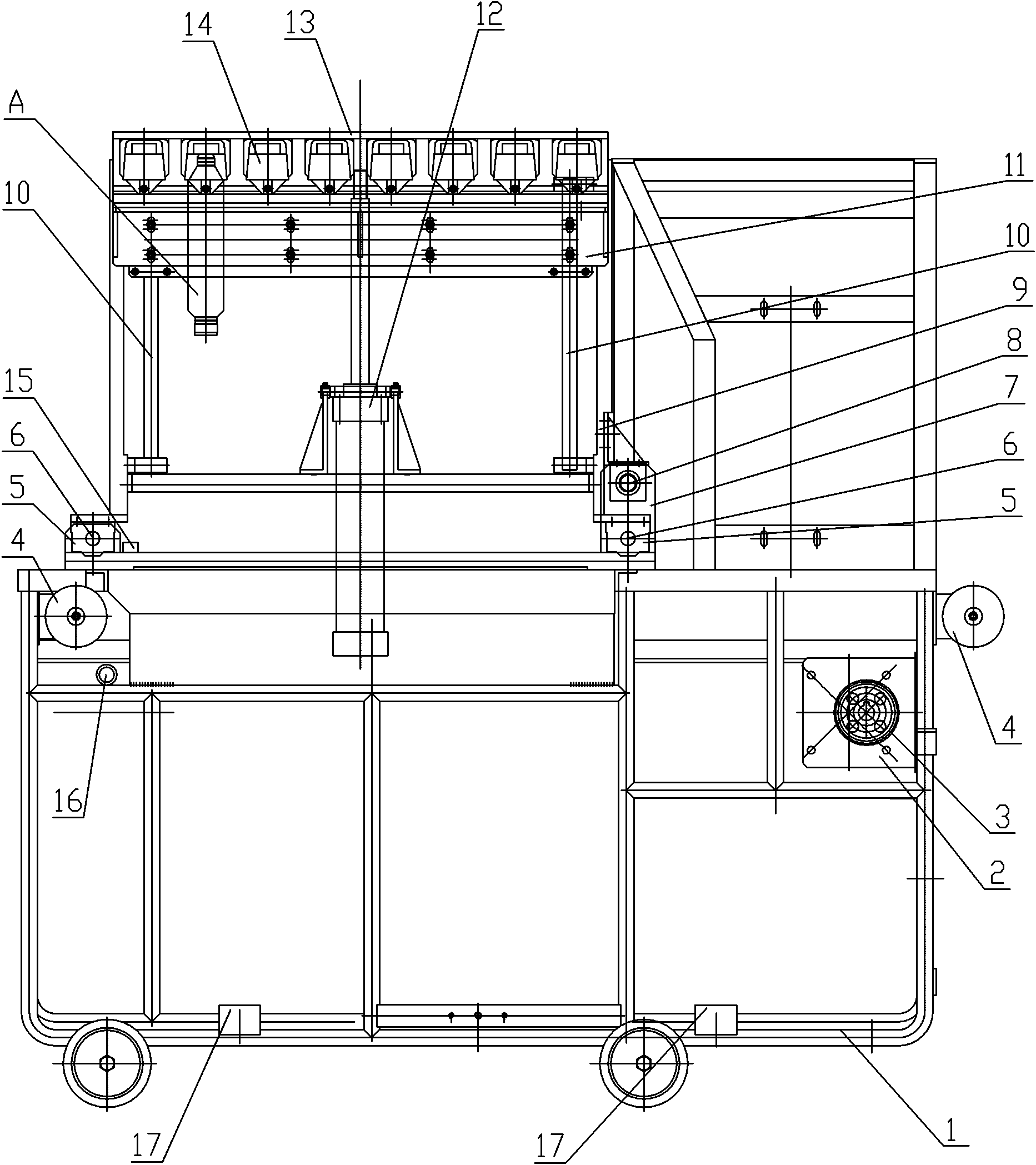 Intermittent automatic tube drawing device