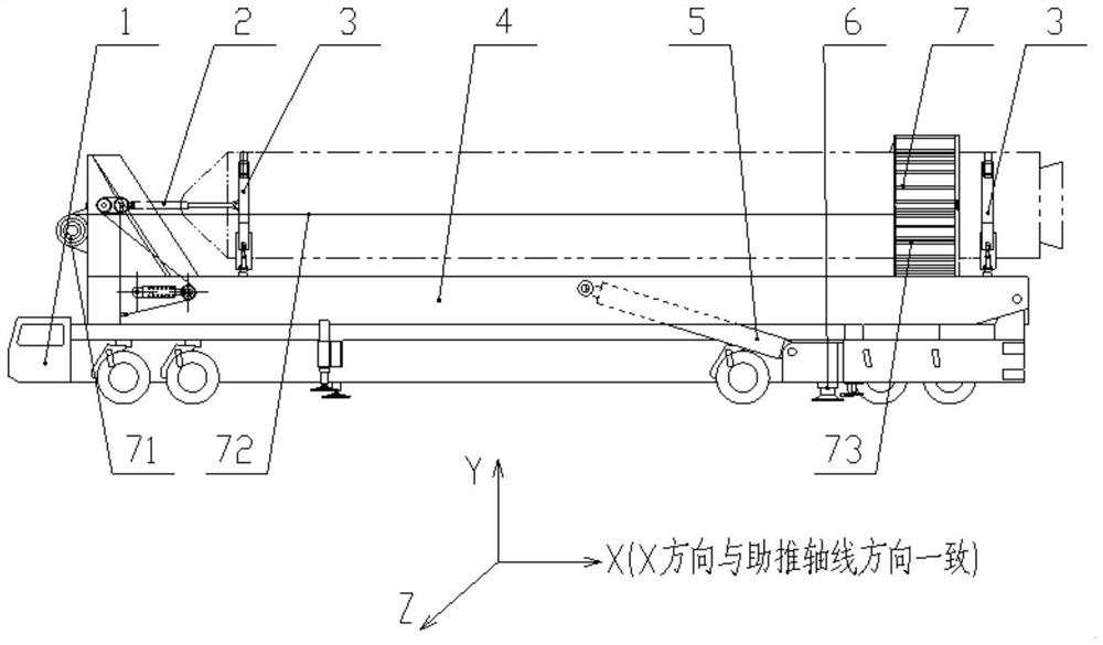 A kind of multi-functional rocket transportation vertical vehicle